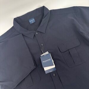 Propper 4XL Tactical Short Sleeve Button Shirt Navy Blue Dress Ripstop Duty Work